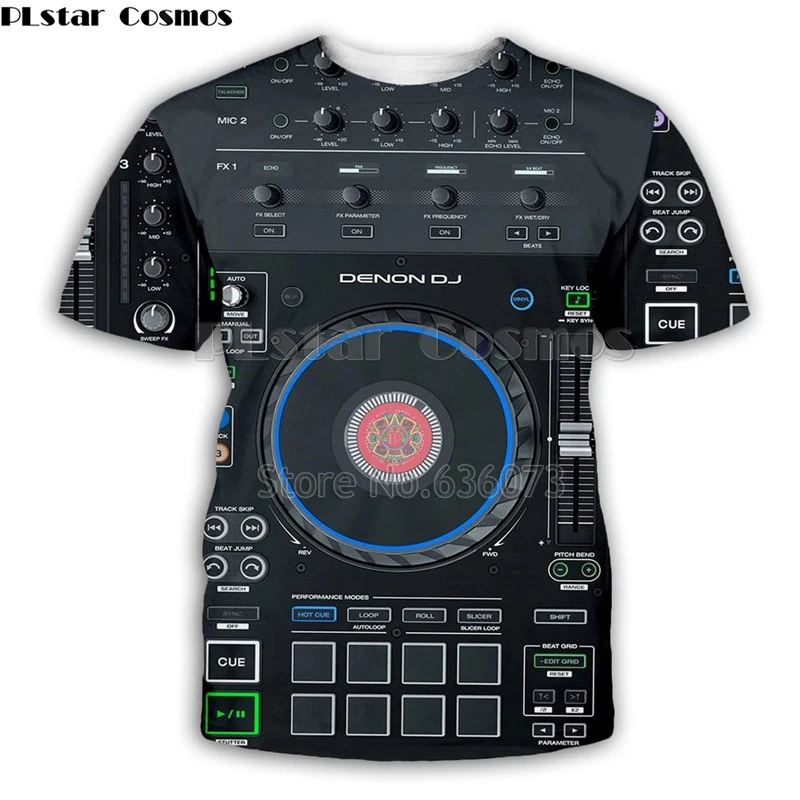 

Dj controller 3D printed tshirt Men for Rock Dj disco player DJ Tee LED T Shirt Flashing Equalizer EL picture on T-Shirts 07