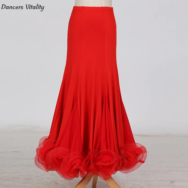 Cena Latynoski kostium taneczny spódnica Salsa Tango Rumba Cha Cha spódnica do tańca towarzyskiego seksowna koronkowa występ na scenie kostium taneczny Salsa