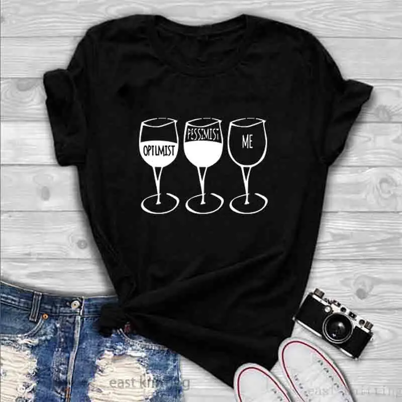 

FIXSYS Fuuny Women T-shirts Summer Casual Short Sleeves Cotton Clothing Funny Round Neck Shirts Tops Female T Shirts