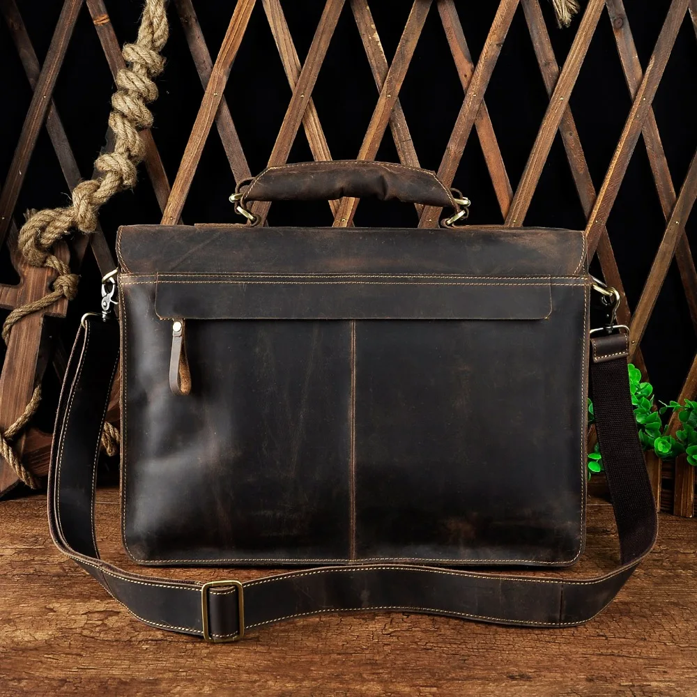 Портфель мужской деловой из кожи Крейзи Хорс 1031|designer messenger bag|messenger bagbag business |