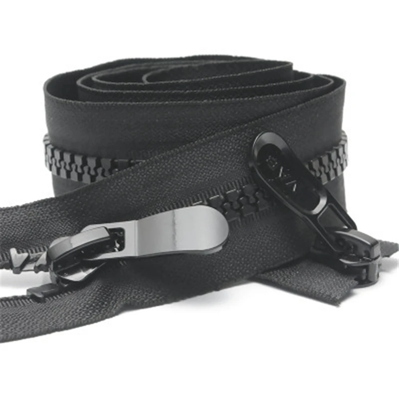 

No. 8 resin double opening large zipper long down jacket zippers for sewing double head two-way cotton coat VAB zipper FC155