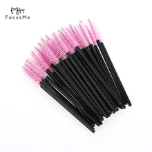 FM 50PCS/pack Disposable Eyelash Brush Mascara Wands Applicator Wand Brushes Eyelash Comb Brushes Spoolers Makeup Tool Kit Hot