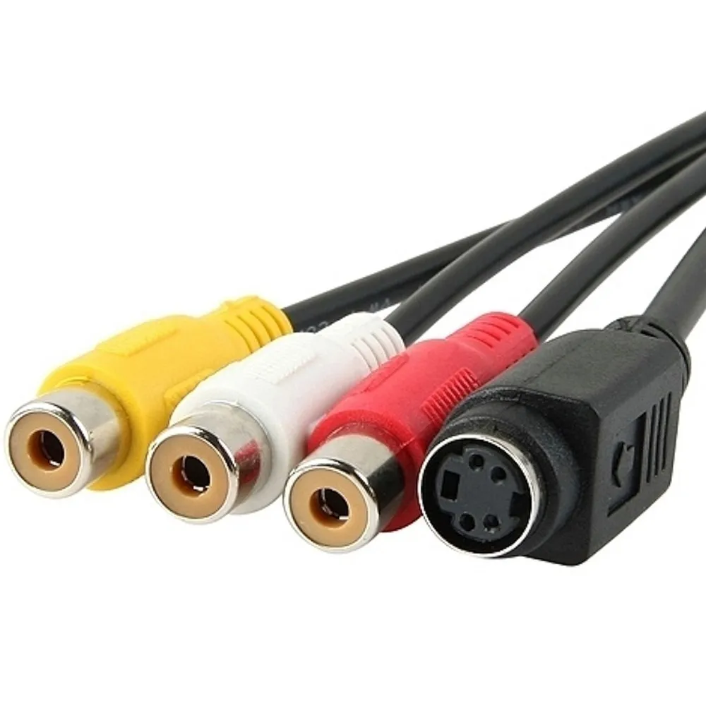 VGA Male to S Video 3 RCA Jack Female Composite AV TV Out адаптер конвертер видео кабель для компьютера к