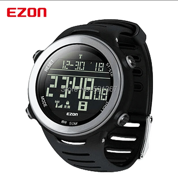 Ezon L002 Radio control time wristwatches cool digital watches for men ...