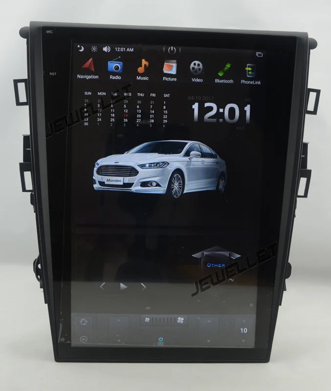 

12.1" tesla style vertical screen android 6.0 Quad core Car GPS radio Navigation for ford Mondeo Fusion 2014-2016