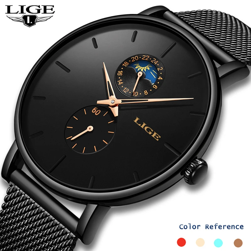 

2019 New LIGE Fashion Sport Mens Watches Brand Luxury Waterproof Simple Watch Men Ultra Thin Dial Quartz Clock Relogio Masculino