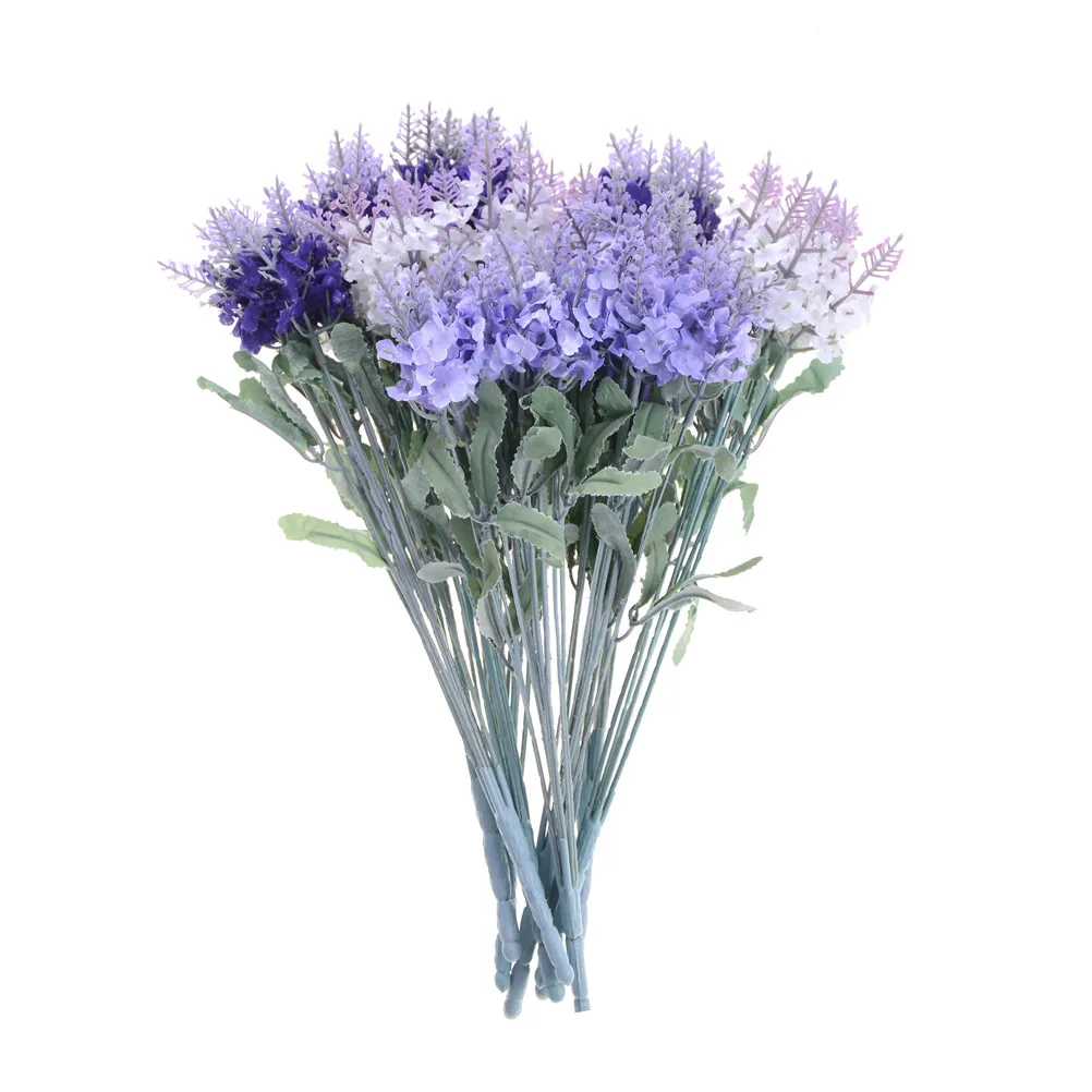 1x 10 Mini Artificial Lavender Silk Flowers for Bouquet Wedding Home Party Decoration