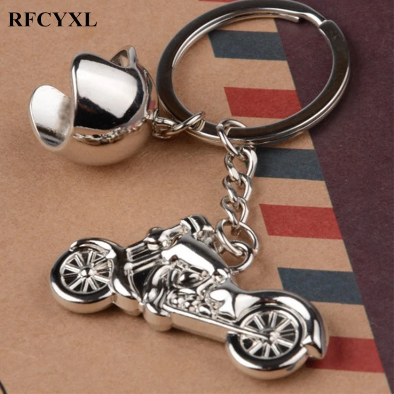 

Motorcycle and helmet Key Chains Rings Metal Holder For Car Keyrings KeyChains For Man Women High Quality Gift