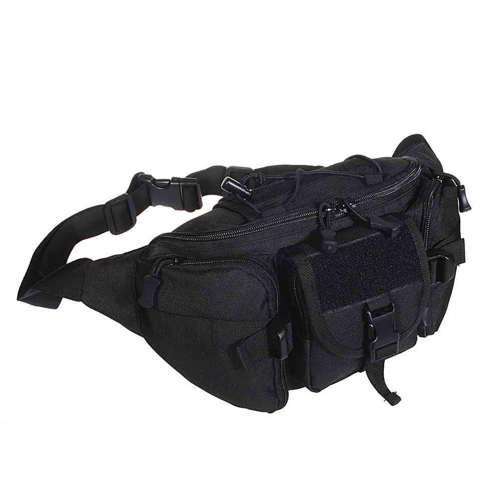 Тактическая поясная сумка, военная поясная сумка, водонепроницаемая поясная сумка, сумка для походов, альпинизма, сумка для улицы - Цвет: black