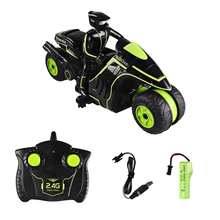 RC Motorcycle 2.4G Radio Control Stunt Car Toys Side-Row Drift Electric 360 Degree Rotation Remote Control Autocycle Boys Gifts
