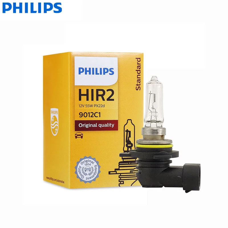 Галогеновая лампа Philips Vision H1R2 9012 12В 55 Вт PX22d 9012C1+ 30% яркая оригинальная светильник автомобильные галогенные лампы головного светильник Стандартный для автомобильных фар(однометный