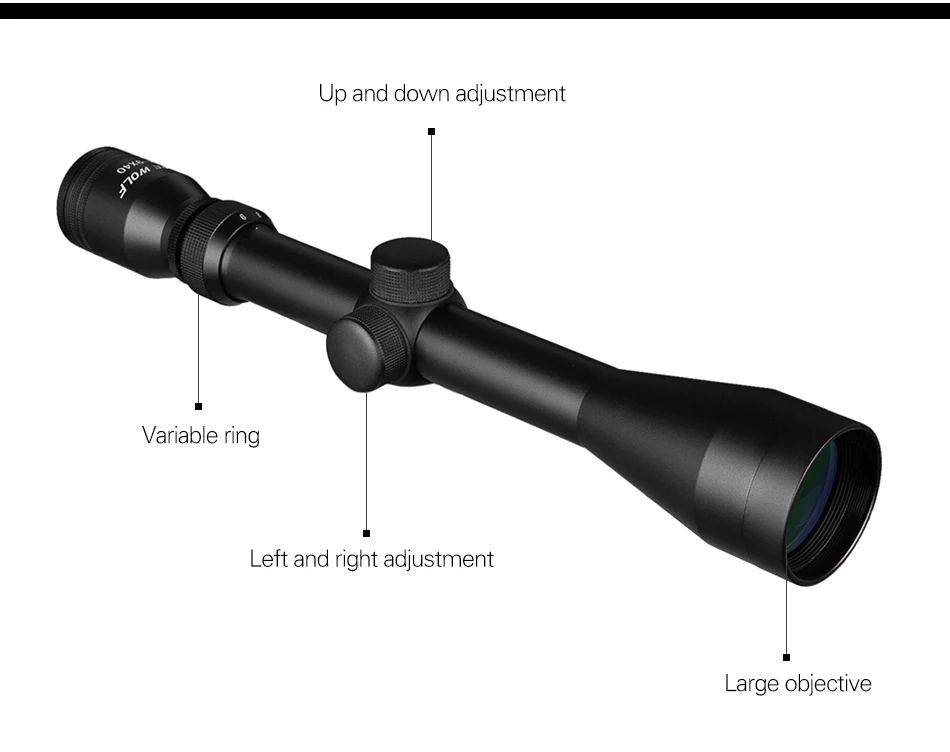 Pistola de Rifle ar ao ar Caça Livre Óptica Sniper Cervos Escopo Montar Trilho 3-9x40 Mil Dot 4 Lunetas Riflescopes
