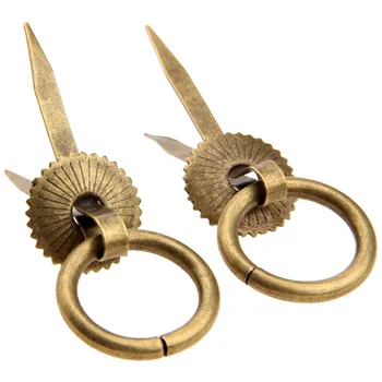 

2Pcs Retro Iron Kitchen Drawer Cabinet Door Handle Vintage Furniture Knobs Antique Brass Wooden Box Case Cupboard Pull Handles