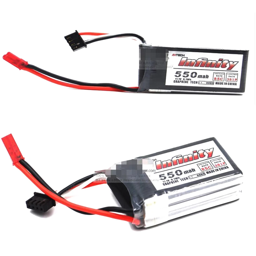 

1pcs Infinity 11.1V 550mAh 85C 3S LiPo Violence Lithium Battey (JST Plug) For FPV RC Drone Quadcopter