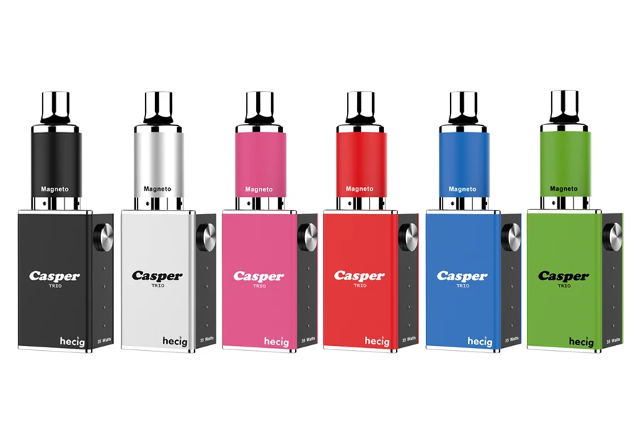 hecig Wax&dry herb vaporizer Casper Trio vaporizing box mod electronic cigarette vape Kit 1000mah battery hecig Wax&dry herb vaporizer Casper Trio vaporizing box mod electronic cigarette vape Kit 1000mah battery