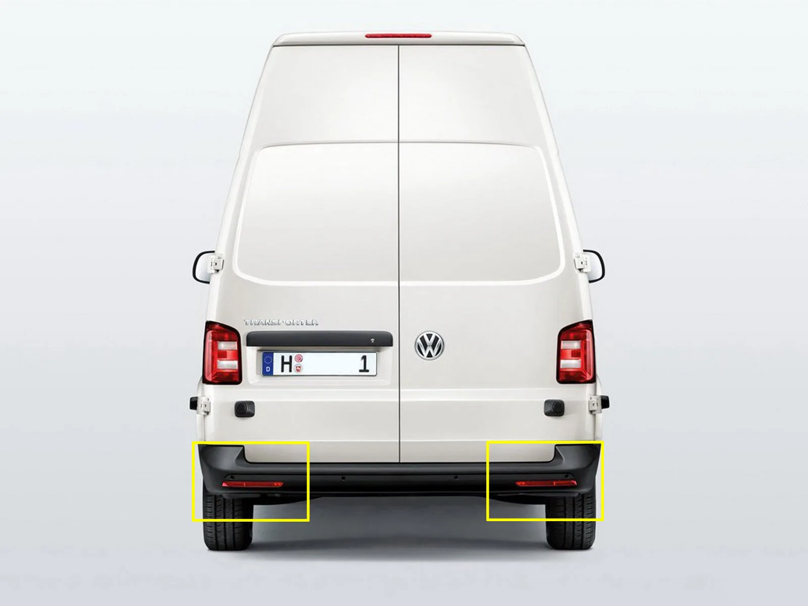 ANGRONG 2x отражатель заднего бампера Красные линзы для VW T5 Transporter Caravelle Multivan 2012