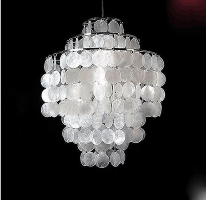 

Middle 3 Layers Modern Simple Wind Chimes Shells Creative Personality Chandeliers For Living Room Dining Room Bedroom Lights
