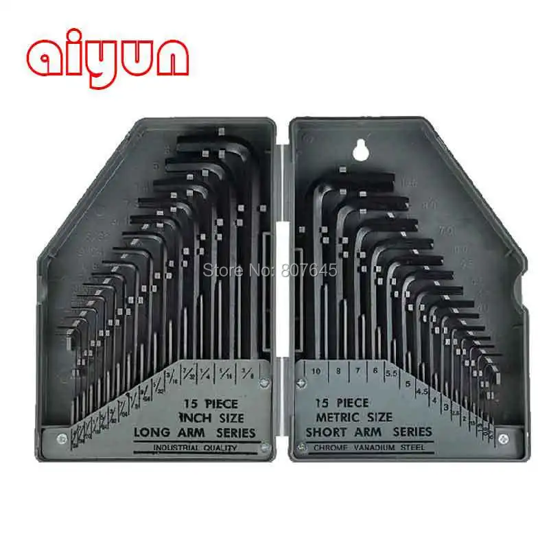 

30 in 1 Precise Manual Tool Set Allen Key Set Inner Hex Key Wrench