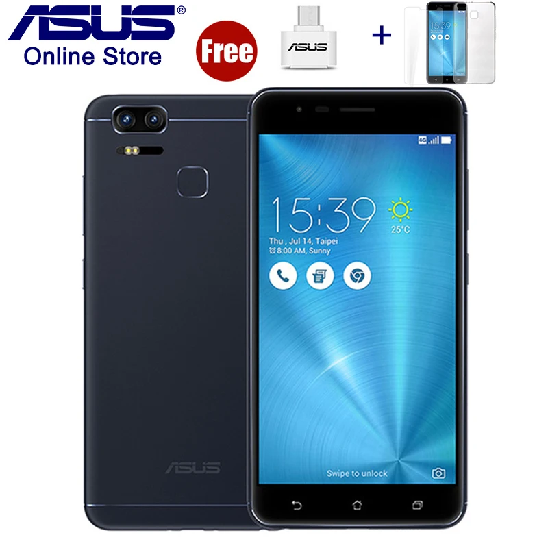 ASUS ZenFone Zoom S ZE553KL 4G LTE мобильные телефоны ZenUI 3 0 5000 мАч 4 Гб ОЗУ 128 ПЗУ 5 дюймов FHD AMOLED