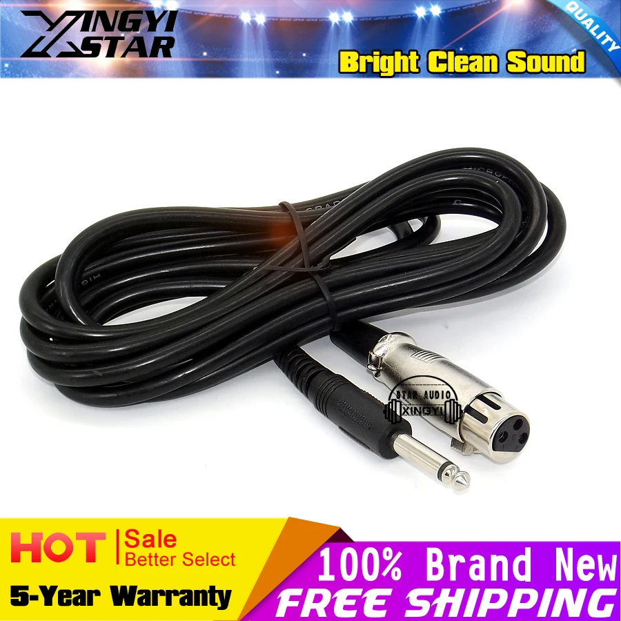 XLR 3 Pin to 1/4" 6.5mm Jack Audio Cable For Video Studio Mixer DJ Guitar Microphone Power Amplifier Aux Lead Wire Cord Line |