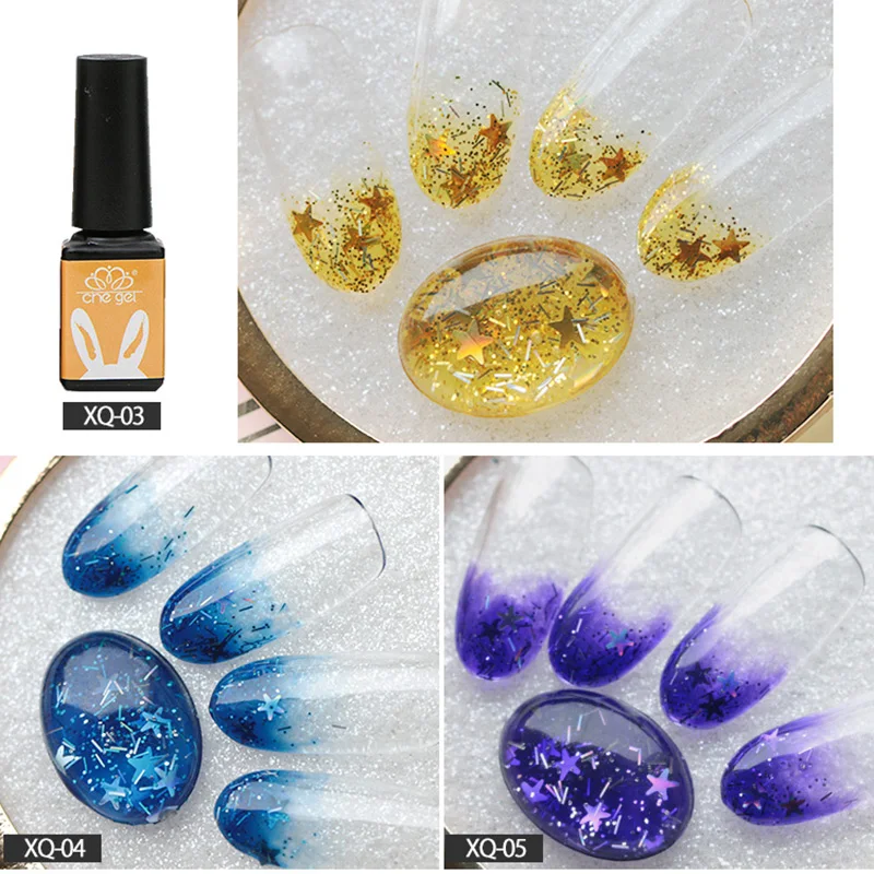 

5ml Nail Glitter Mix Size Sequins Powder UV Gel Polish 6color soak off Nail Gel Varnish Long Lasting Nail Lacquer
