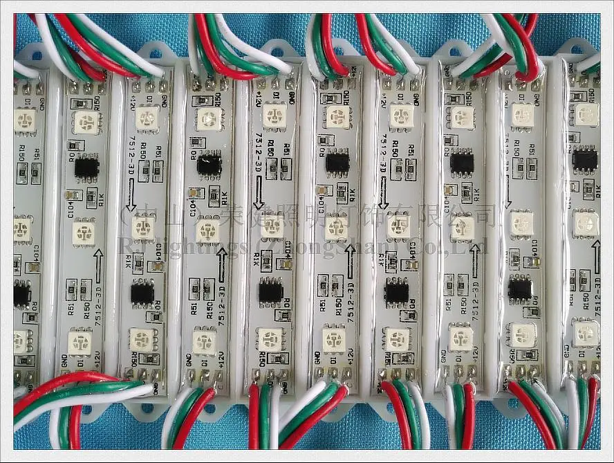 WS2811 RGB светодиодный модуль SMD 5050 светодиодный задний светильник задняя светильник для знак SMD5050 DC12V 3 светодиодный 0,72 Вт WS 2811 IP66 водонепроницаемый CE по ограничению на использование опасных материалов в производстве