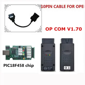 

New Latest software OP COM V1.70 with PIC18F458 chip Diagnostic Interface op-com opcom with opel 10 pin male to female obd cable