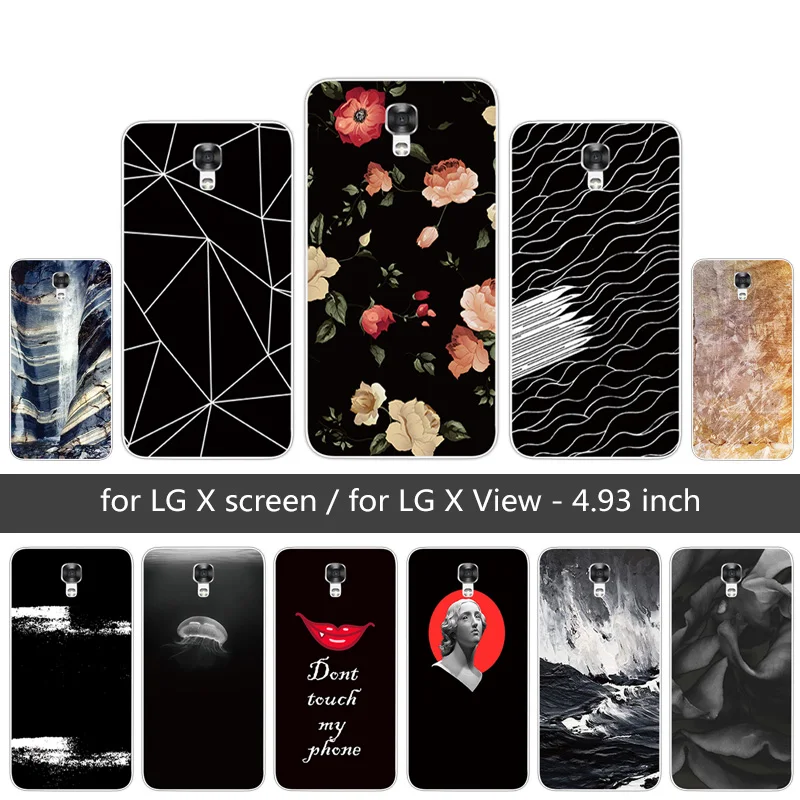 

For LG X Screen / X View Silicone Case Transparent TPU Case for LG X Screen K500N LG X View K500DS Fancy Phone Case Cover