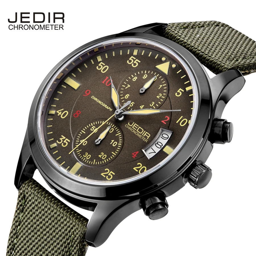 

Men's Quartz Watches From JEDIR Top Brand Luxury waterproof watch Man Clock commercial Male leather wristwatch