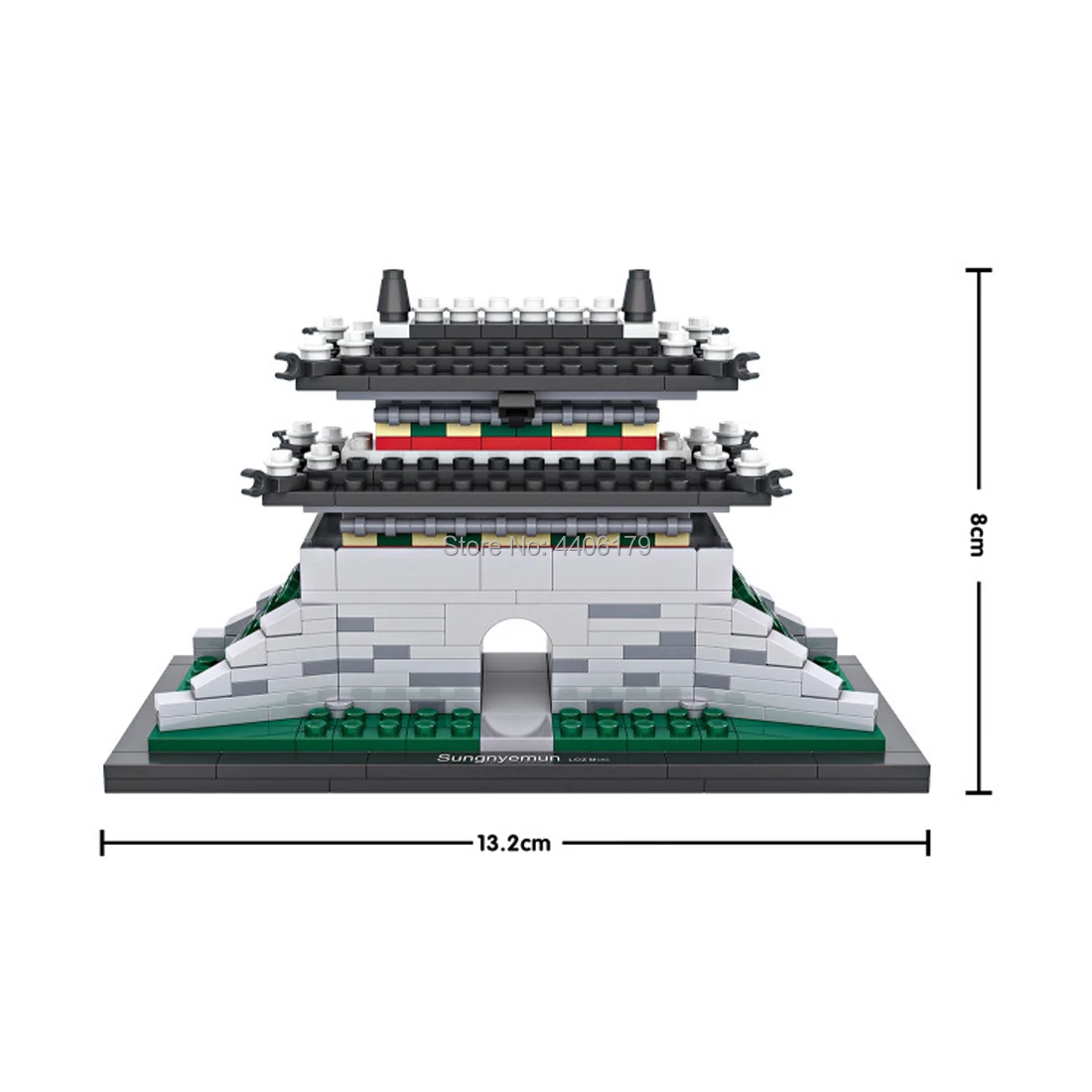 

hot LegoINGlys city creators Street view Chongli gate Seoul South Korean micro diamond building blocks model bricks toys gift