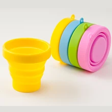 Силиконовая чашка 170 мл бутылка для походов прекрасный желе цвет портативный охраны окружающей среды кремнезема складной чашки расширения