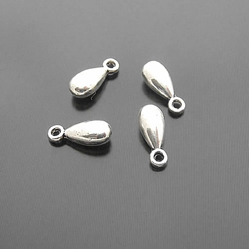 (17153)50PCS 9x5MM Antique Style Zinc Alloy Drop Shape End Charms Beads Diy Jewelry Findings Accessories Wholesale | Украшения и