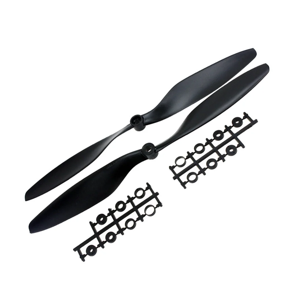 1Pair Plastic 1045 CW + CCW Propellers 10*4.5 Props for RC 4axis 6axis Multi-axis Racing Plane Racer Accessory Black