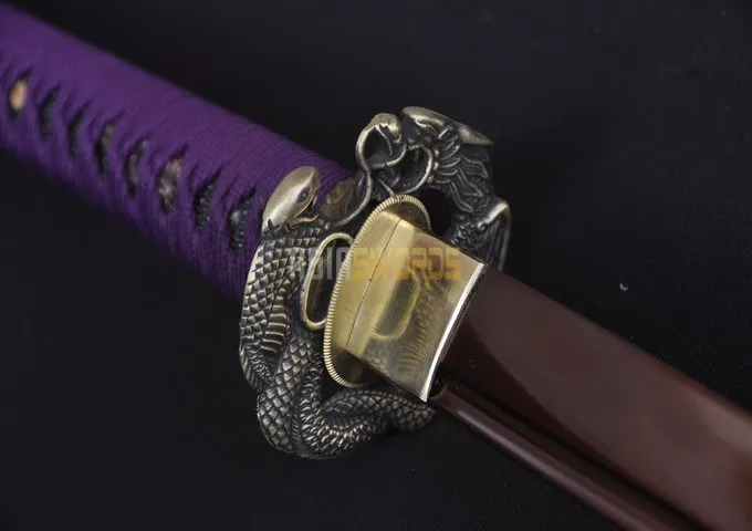 Бесплатная sword bag real полный тан ручной ковки t10 1095 высокой углерода srping red steel