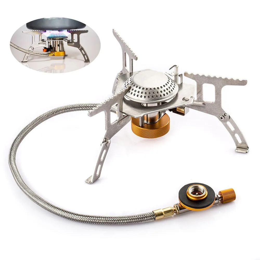 3500W Portable Gas Stove Gascookers Mini Foldable Stainless Steel Split