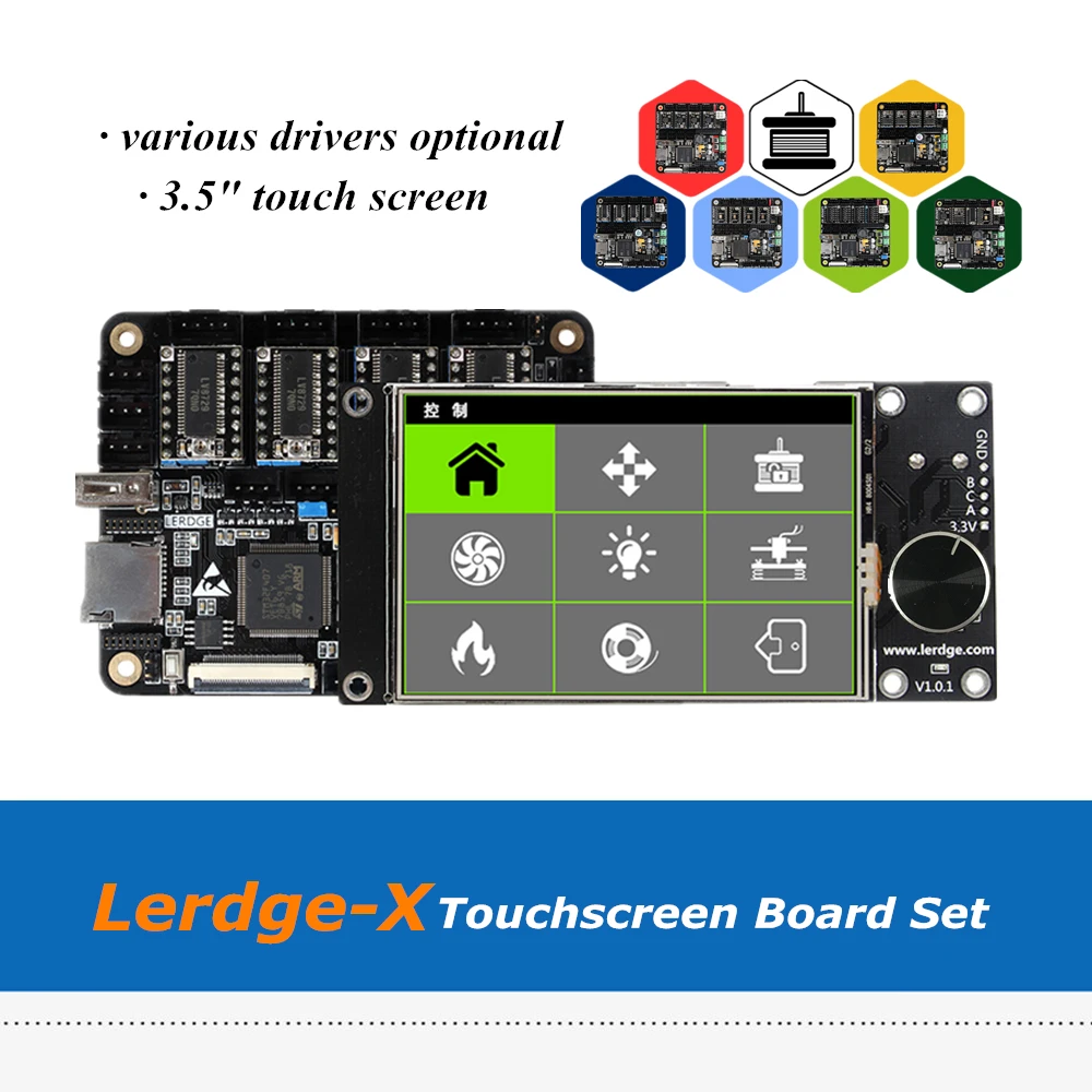 ARM 32bit LERDGE X 3D принтеры 3 5 ''сенсорный экран плата Материнская контроллера