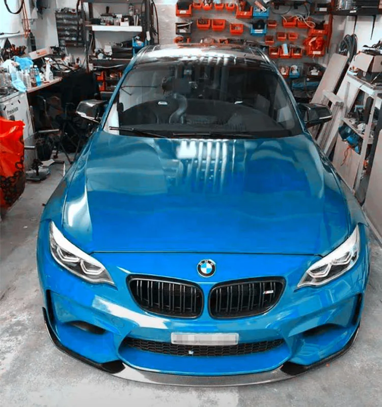

For BMW F87 M2 CS style carbon fiber front bumper lip diffuser 2017 18 19 car styling
