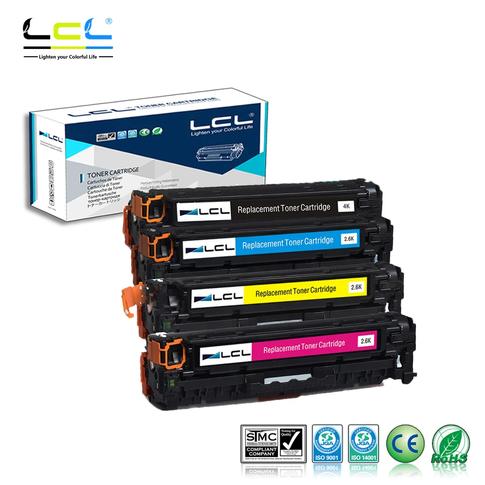 LCL 305X 305A CE410X CE410A CE411A CE412A CE413A (4-Pack KCMY) Toner Cartridge Compatible for HP Laserjet Enterprise 400 color LCL 305X 305A CE410X CE410A CE411A CE412A CE413A (4-Pack KCMY) Toner Cartridge Compatible for HP Laserjet Enterprise 400 color