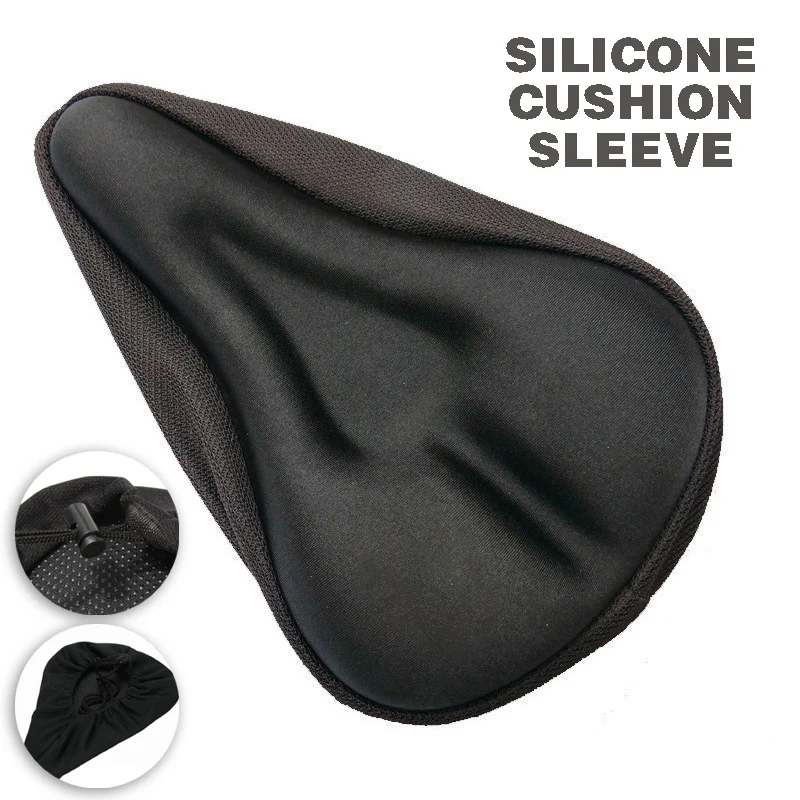 Mountain Bike Bicycle Saddle Cover Comfort Seat Saddle Soft Cover Bicycle Cycling Accessories Black