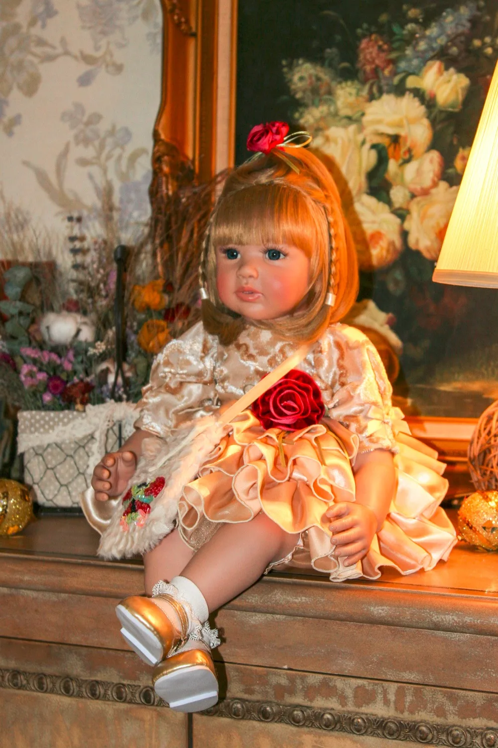 60 см Высококачественная виниловая силиконовая кукла-Реборн, игрушка для новорожденных девочек, кукла принцессы, подарок на день рождения, праздник, игровой домик для сна, игрушка