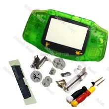 NewCrystal зеленый золотой мультфильм объектив пластик замена деталей корпуса подходит для Nitendo GBA Gameboy Advance резиновые колодки отвертки