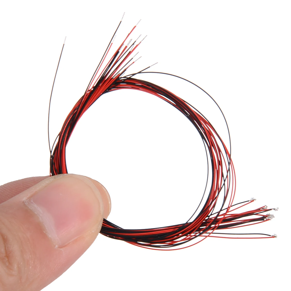 

10pcs/set Durable Mayitr 0402 Pre-soldered Micro Litz Wired Leads Red SMD Led Lamp Model DIY 200mm Long 3V/12V High Compatiblity