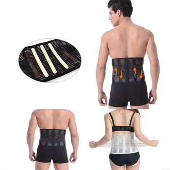 

Unisex Elastic Corset Back Lumbar Brace Support Belt PP Plates Waist Belt Orthopedic Posture Back Belt Correction Abdominal