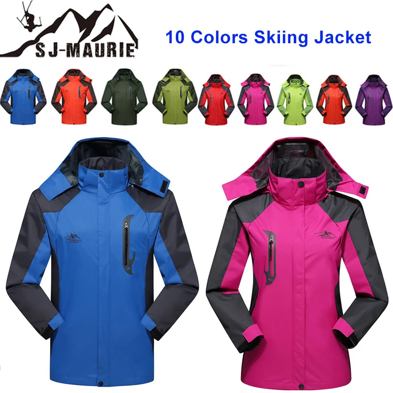 

SJ-Maurie L-4XL Ski Suit Jacket Couple Windbreaker Snowboarding Breathable Men Women Winter Sports Jacket Hiking Snowing Sets