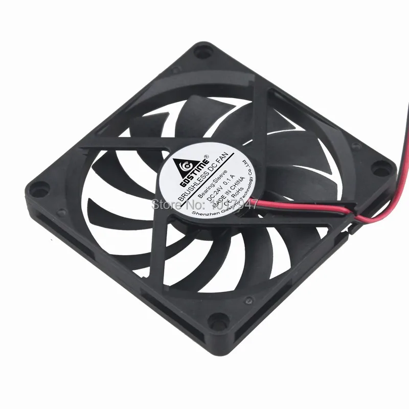 

5pcs/Lot DC 24Volt 2P 8cm 80mm 24v dc fan Ventilation Cooling 80mmx80mmx10mm brushless 24v