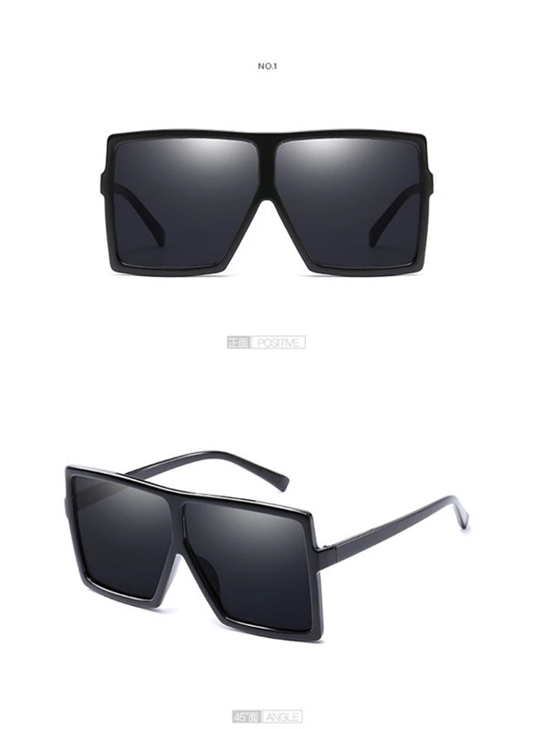 oversized rimless sunglasses square big black one piece lens yellow sun glasses for women men 2018 uv400 (6)