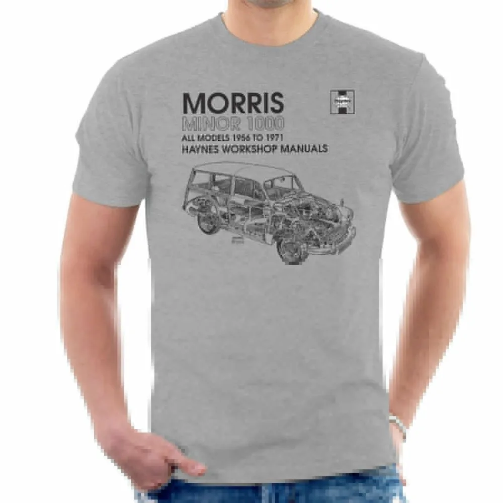 Мужская футболка в британском стиле Morris Minor 1000 черная классическая 2019 |