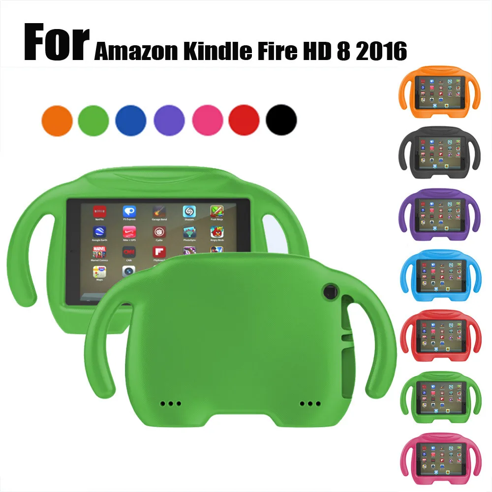

Cover Case For Amazon Kindle Fire HD 8 2016 Tablet Case for Kids Shockproof EVA Handle Stand Case Cover Drop Shipping 0110#2