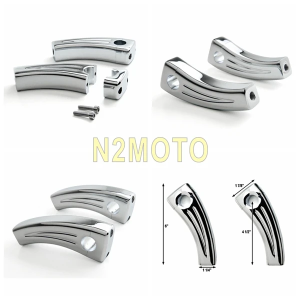 

Motorcycle Handlebar Risers Chrome 4.5" Cruiser Bike Pullback Handle Bar Riser for 1inch Handlebars Mount Riser