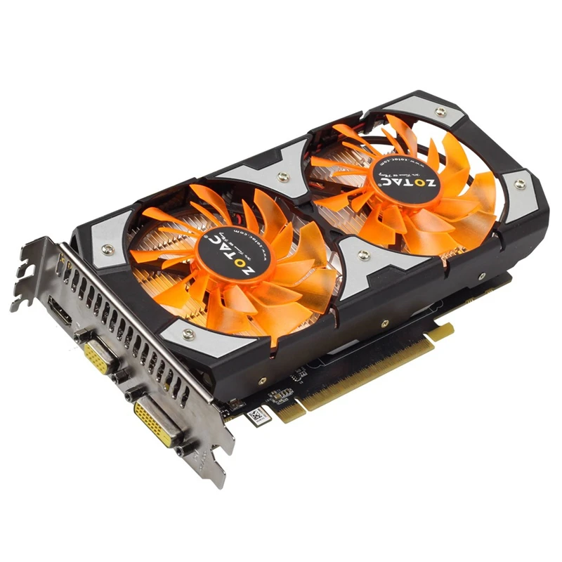 Оригинальные графические карты ZOTAC GeForce GTX 750Ti 2GD5 PA для NVIDIA GT700 GTX750 2G D5 видеокарта 128